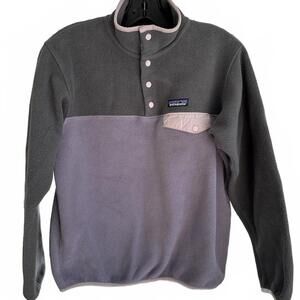 Patagonia Synchilla Snap-T Fleece Pullover Womans Purple Color Block Medium